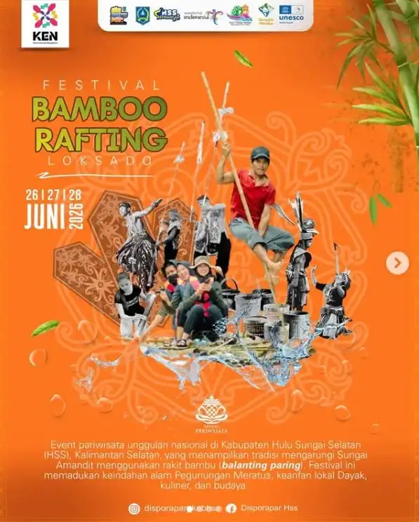 Festival Bamboo Rafting Loksado 2026 Siap Digelar, Suguhkan Petualangan dan Budaya Meratus