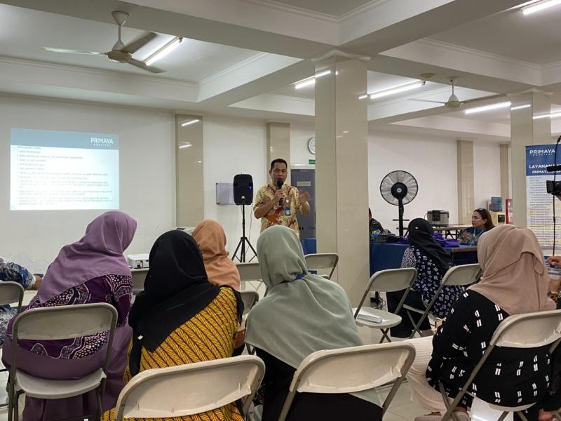 Pemaparan materi oleh dr. Tony Hidayat, Sp.Ok, HIMu Spesialis Okupasi Klinis dari Primaya Hospital Depok (PT JIAEC/Naufal)