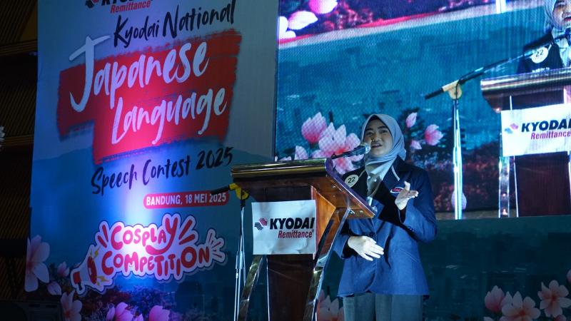 Penampilan Anggun di Kyodai National Japanese Language Speech Contest 2025 (PT JIAEC/MR Wicaksana) Penampilan Anggun di Kyodai National Japanese Language Speech Contest 2025 (PT JIAEC/MR Wicaksana)
