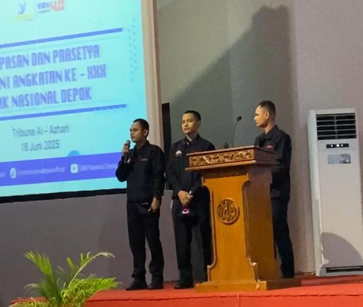 Penyampaian testimoni dan pamitan siswa PT JIAEC ke sekolah asal SMK Nasional Depok (PT JIAEC/Naufal Rifqi) Penyampaian testimoni dan pamitan siswa PT JIAEC ke sekolah asal SMK Nasional Depok (PT JIAEC/Naufal Rifqi)